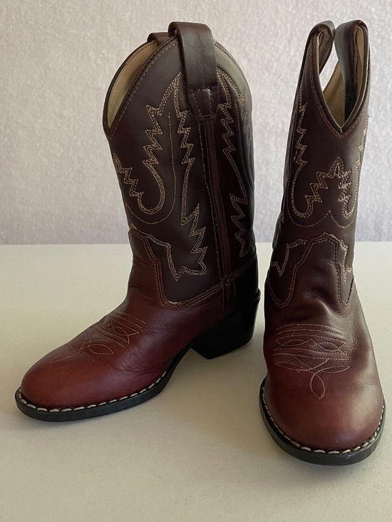 Old West Other - Old West Leather Cowboy Boots Brown Burgundy Toy Story Woody [size Toddler 100]